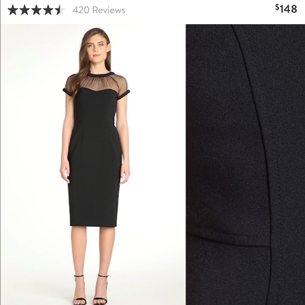 Maggy London Illusion Yoke Dress NWT